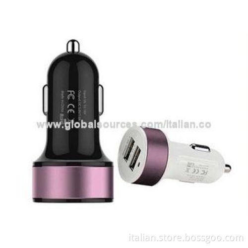 New Car Charger, Mini Design, Dual-output 5V/2.1A